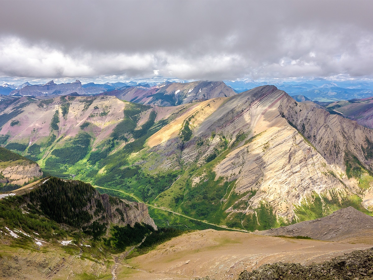 Drywood Mountain Traverse scramble in Castle Provincial Park has amazing scenery