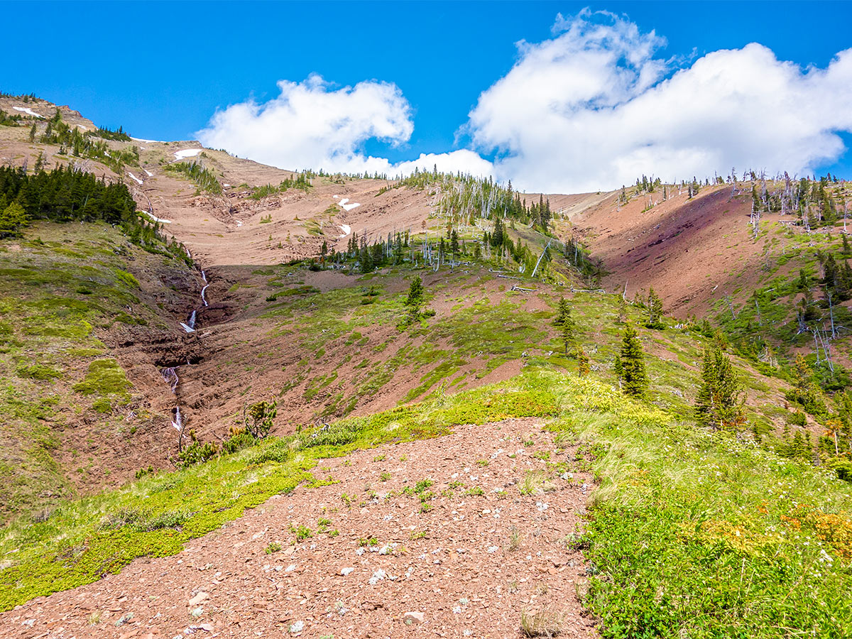 Scramble on Mount Gladstone scramble in Castle Provincial Park, Alberta