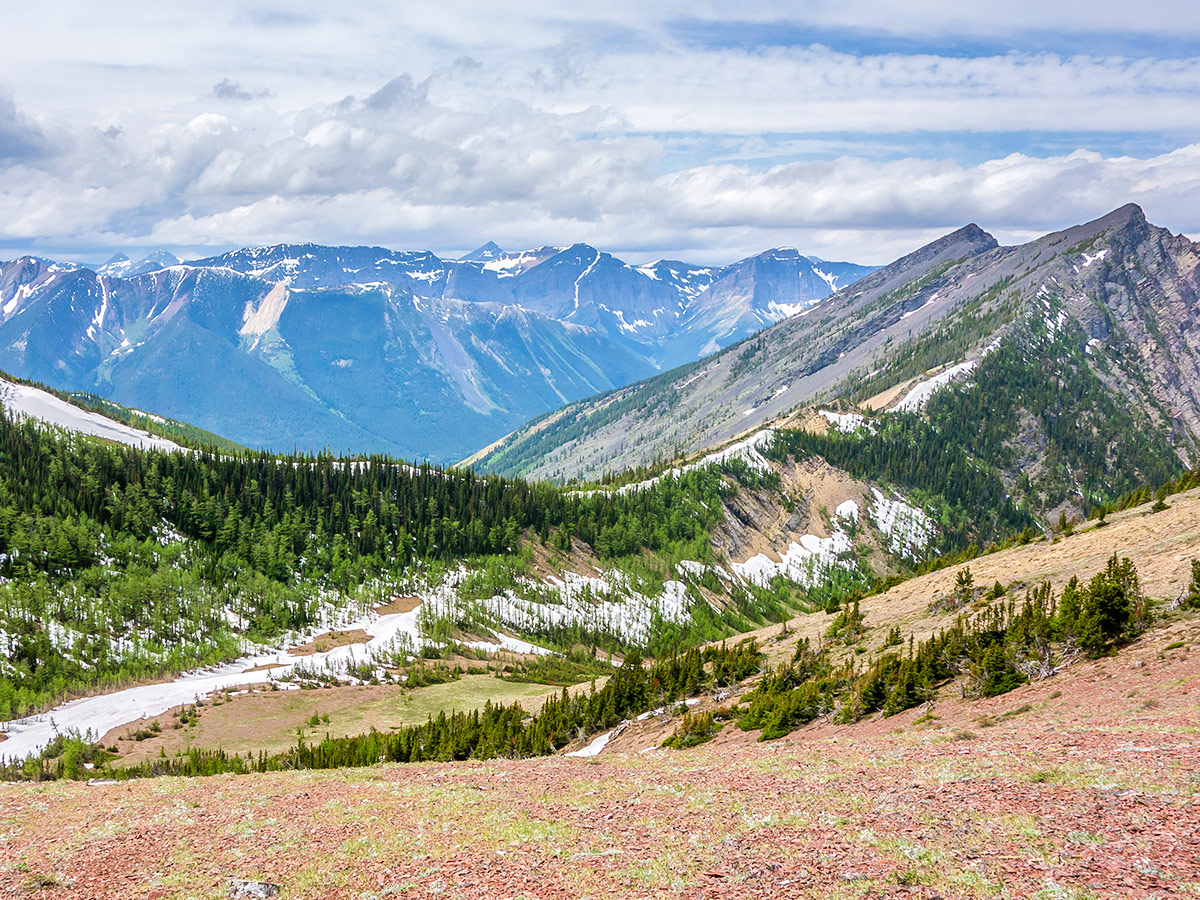 Stunning views from Mount Gladstone scramble in Castle Provincial Park, Alberta