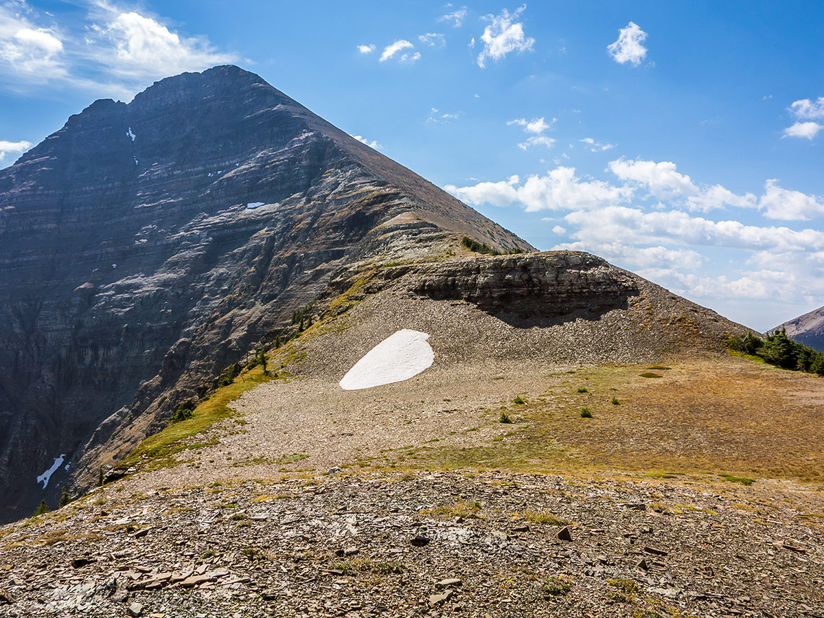 Hike upon Mountain Haig scramble in Castle Provincial Park, Alberta