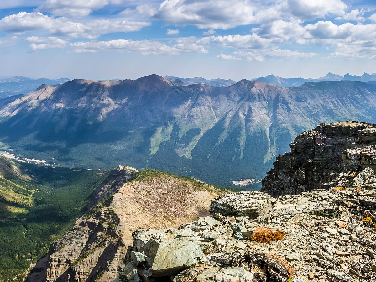 View east from Mountain Haig scramble in Castle Provincial Park, Alberta
