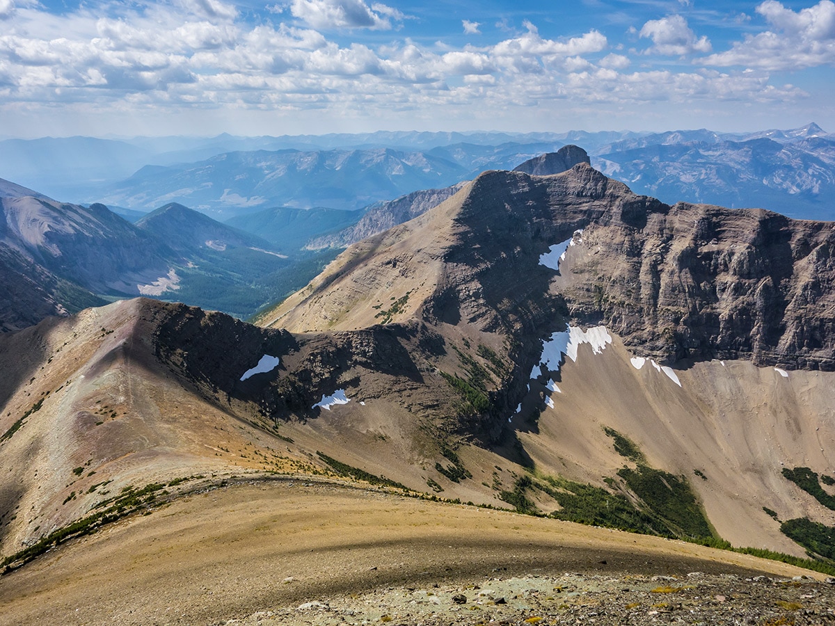 Boot Hill on Mountain Haig scramble in Castle Provincial Park, Alberta