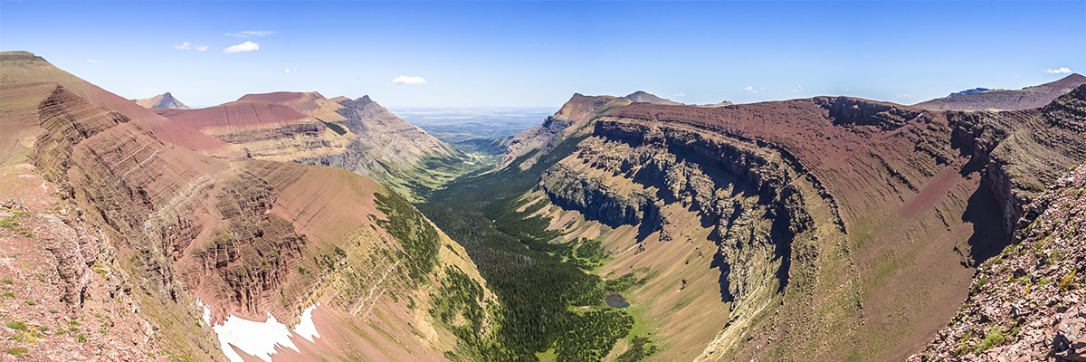 South arm of the valley on Loaf Mountain and Spionkop scramble in Castle Provincial Park, Alberta