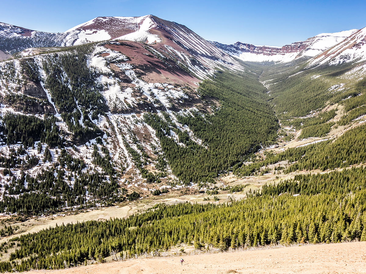 Stunning views on Pincher Ridge scramble in Castle Provincial Park, Alberta