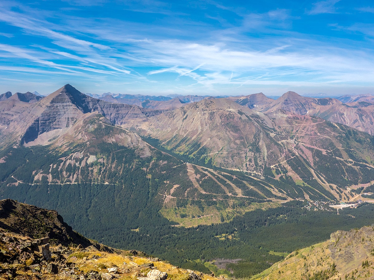 Mount Haig and Castle Mountain Ski Resort on Southfork Mountain and Barnaby Ridge scramble in Castle Provincial Park, Alberta