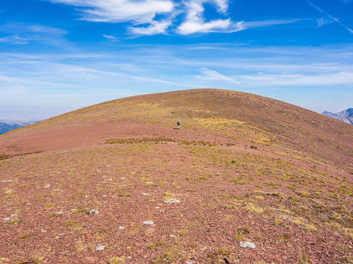 Walking along Amoeba on Southfork Mountain and Barnaby Ridge scramble in Castle Provincial Park, Alberta