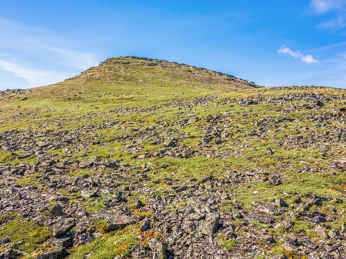 Ascent of Syncline Mountain on Mount Coulthard scramble in Castle Provincial Park, Alberta