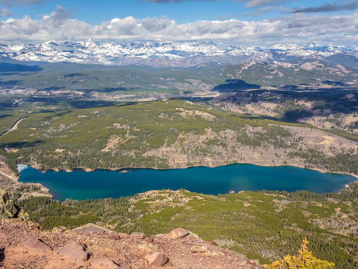 Summit plateau on Table Mountain scramble in Castle Provincial Park, Alberta