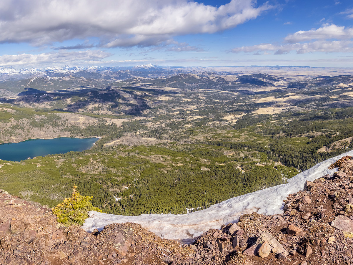 Great views on Table Mountain scramble in Castle Provincial Park, Alberta