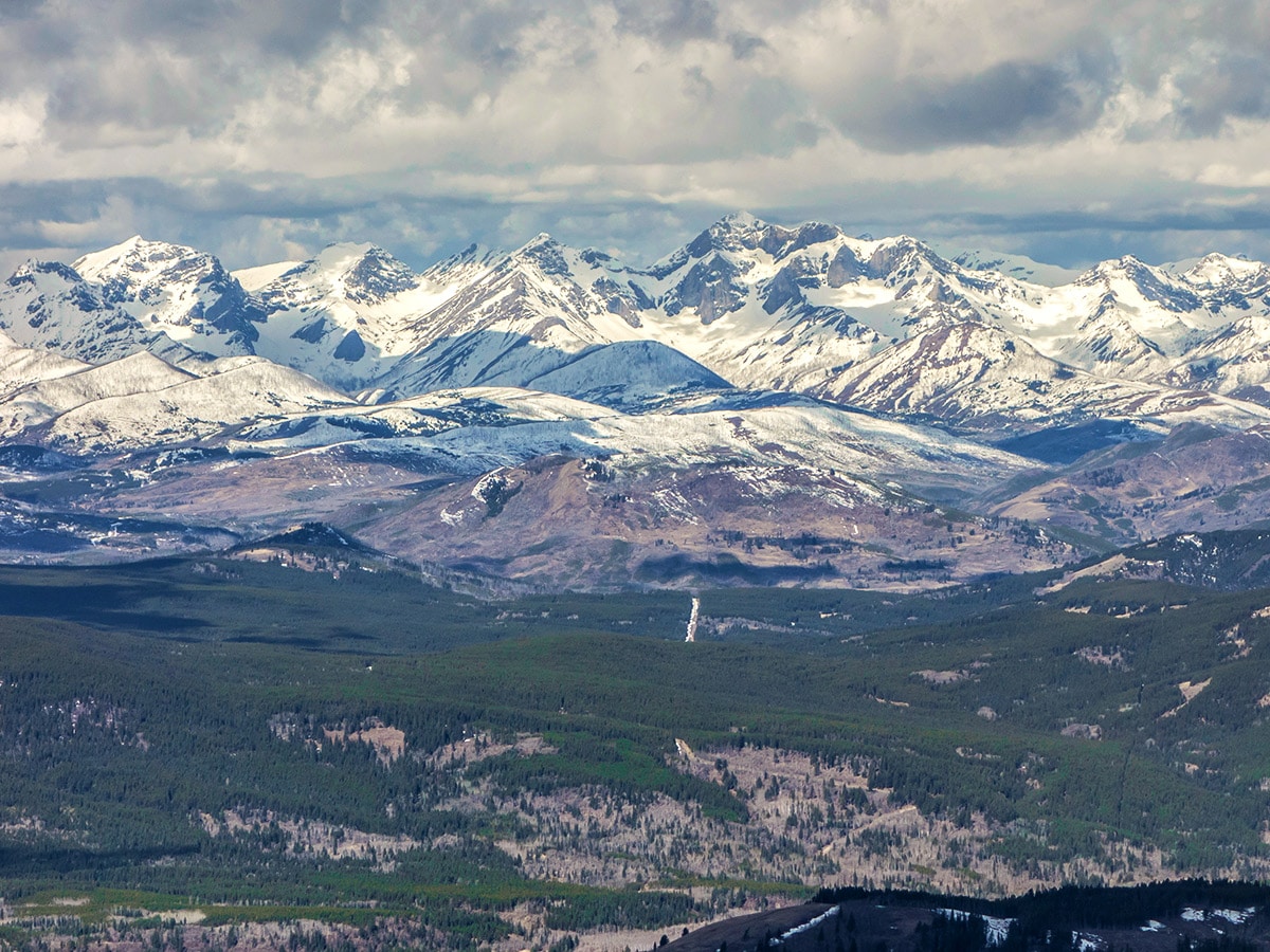 Beautiful surroundings on Table Mountain scramble in Castle Provincial Park, Alberta