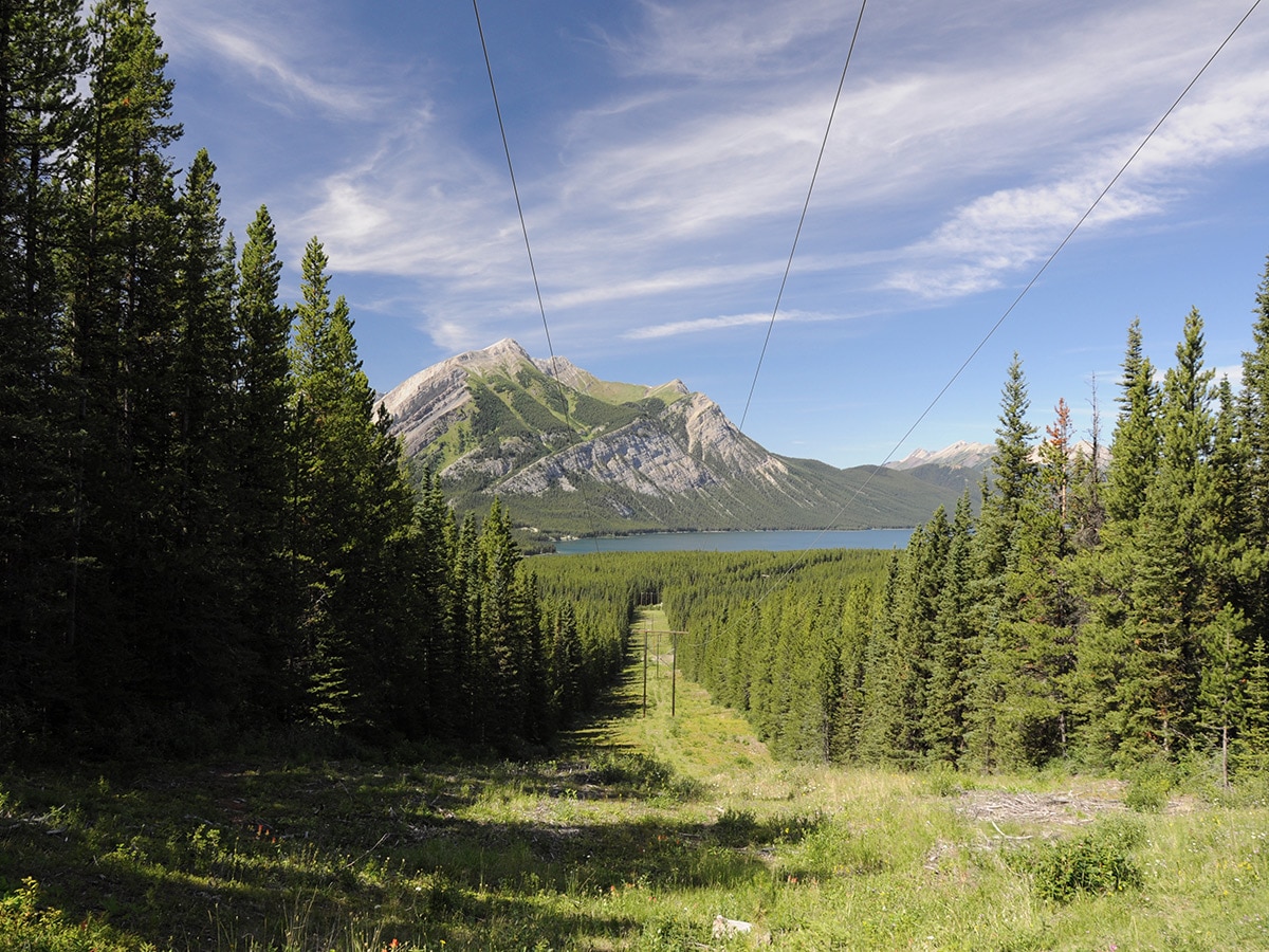 Ascent on Elk Lakes and Petain Basin backpacking trail near Kananaskis, the Canadian Rockies