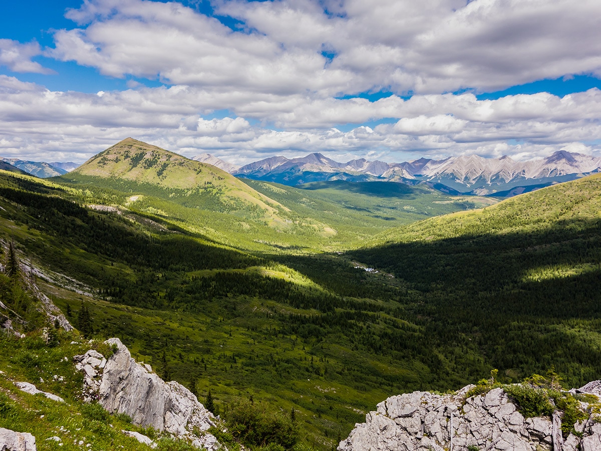 Hill of the Flowers on Weary Creek backpacking trail near Kananaskis, the Canadian Rockies