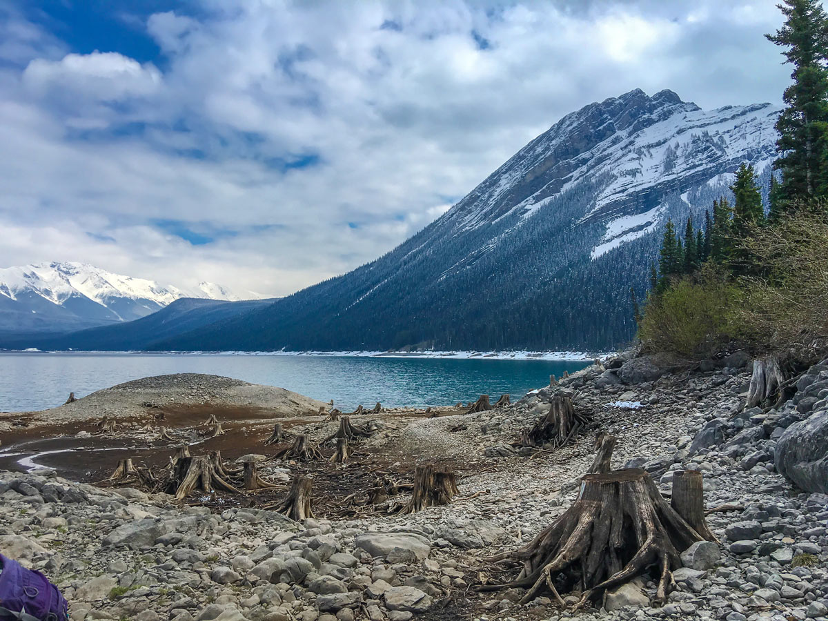 Great hiking on Point Campground and Upper Kananaskis Lake backpacking trail in Kananaskis near Canmore
