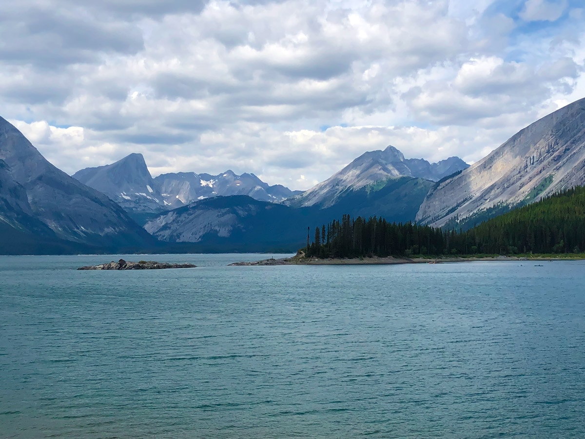 Incredible views on Point Campground and Upper Kananaskis Lake backpacking trail in Kananaskis near Canmore