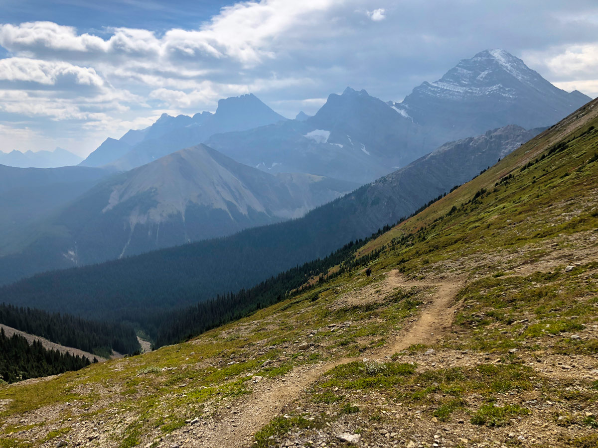 New trail to Guinn's Pass on Lillian and Galatea Lakes backpacking trail in Kananaskis, Canmore