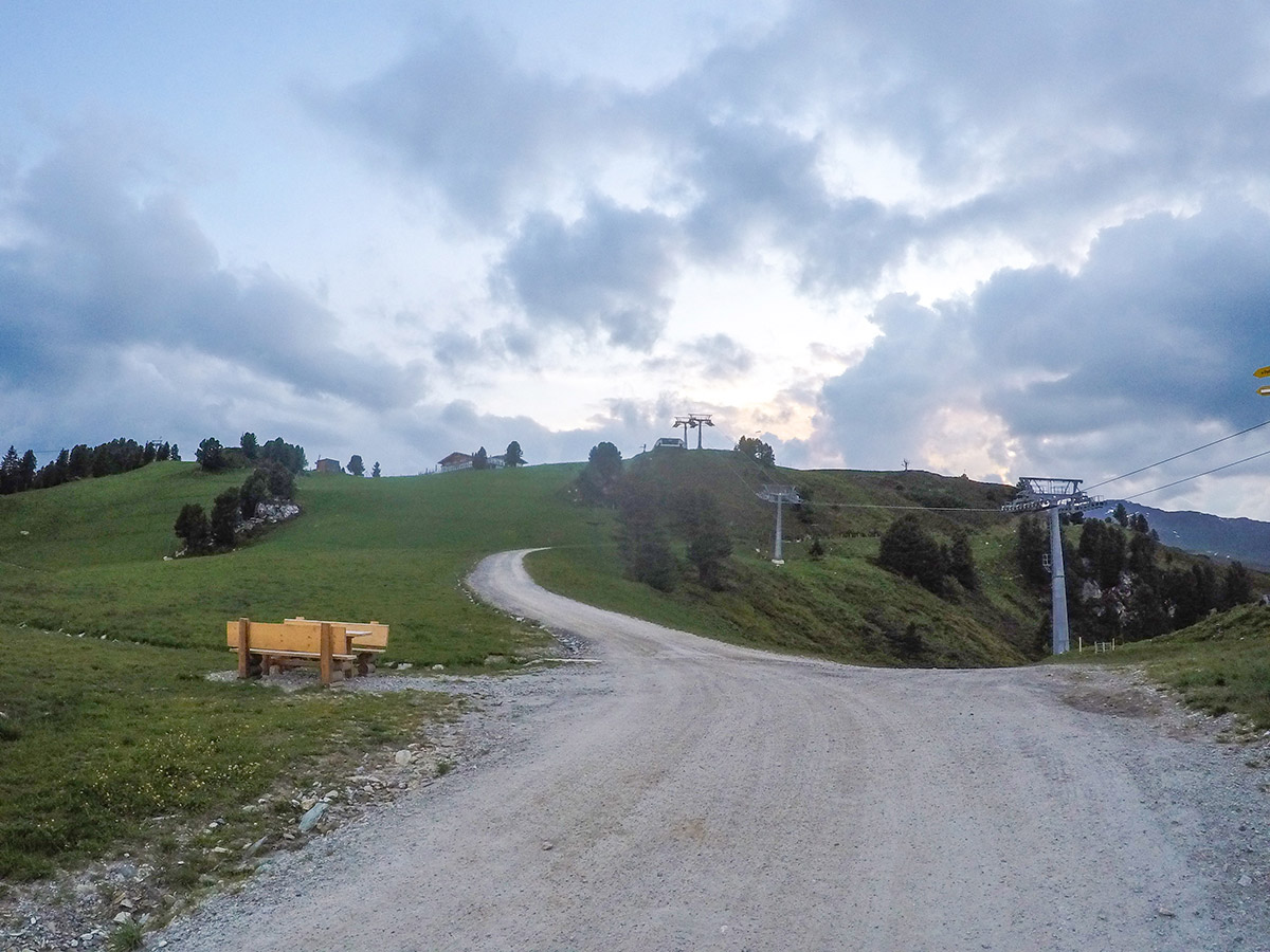 Beginning of Panoramaweg Penken Hike in Mayrhofen, Zillertal Valley, Austria