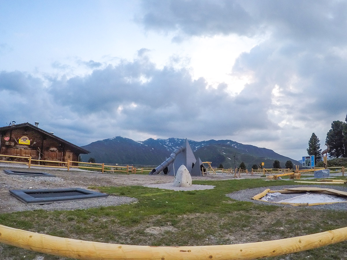 Playground on Panoramaweg Penken Hike in Mayrhofen, Zillertal Valley, Austria