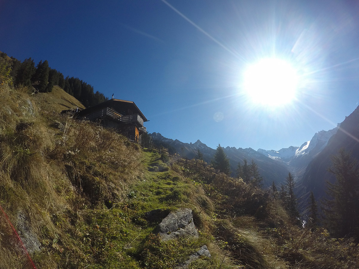 Private hut on Tristner hike in Mayrhofen, Zillertal Valley, Austria