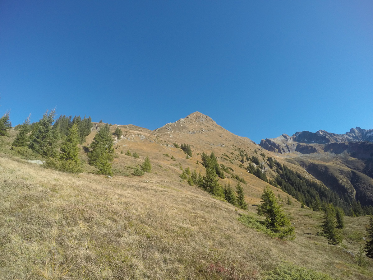 Small summit on Tristner hike in Mayrhofen, Zillertal Valley, Austria