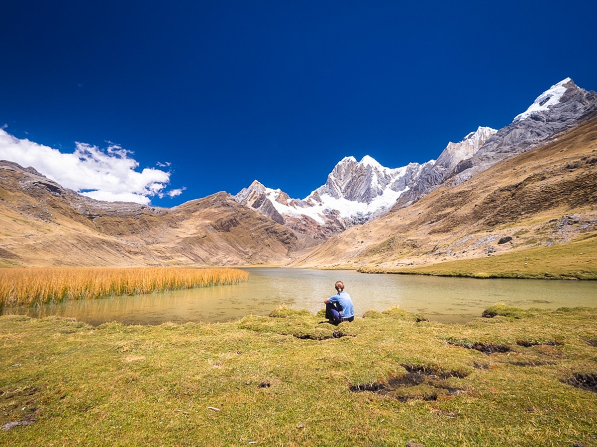 Hiking in older age on Huayhuash Circuit Trek in Peru