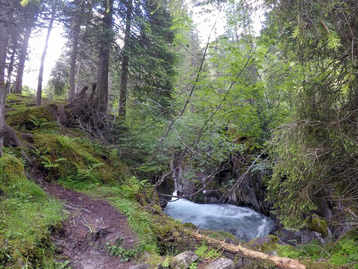 Beautiful creeks on Zittauer Hütte hike near Mayrhofen, Zillertal Valley, Austria