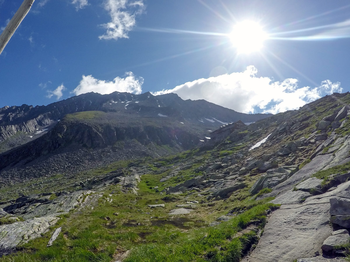 Beautiful view on Zittauer Hütte hike near Mayrhofen, Zillertal Valley, Austria