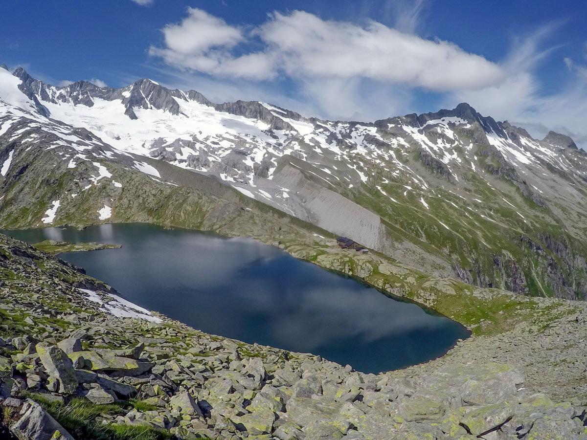 Beautiful views on Zittauer Hütte hike near Mayrhofen, Zillertal Valley, Austria