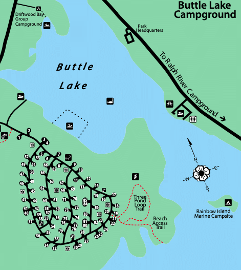 Buttle Lake Campground is a great place to stay on a camping trip to Strathcona Provincial Park in British Columbia
