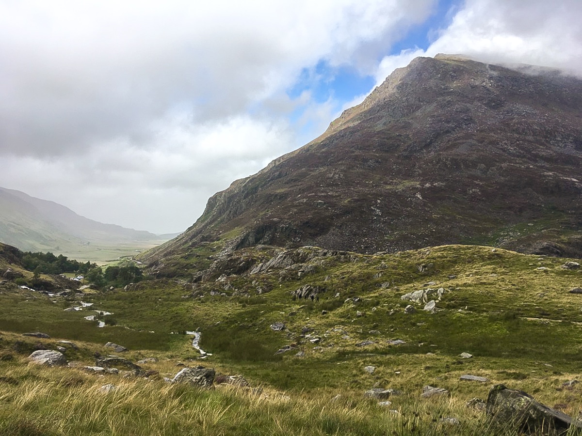 View towards Capel Curig during the hike, Snowdonia, Wales, UK
