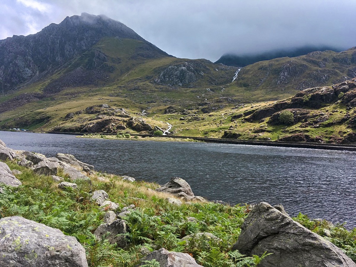 Tryfan on Llyn Ogwen walk in Snowdonia, Wales