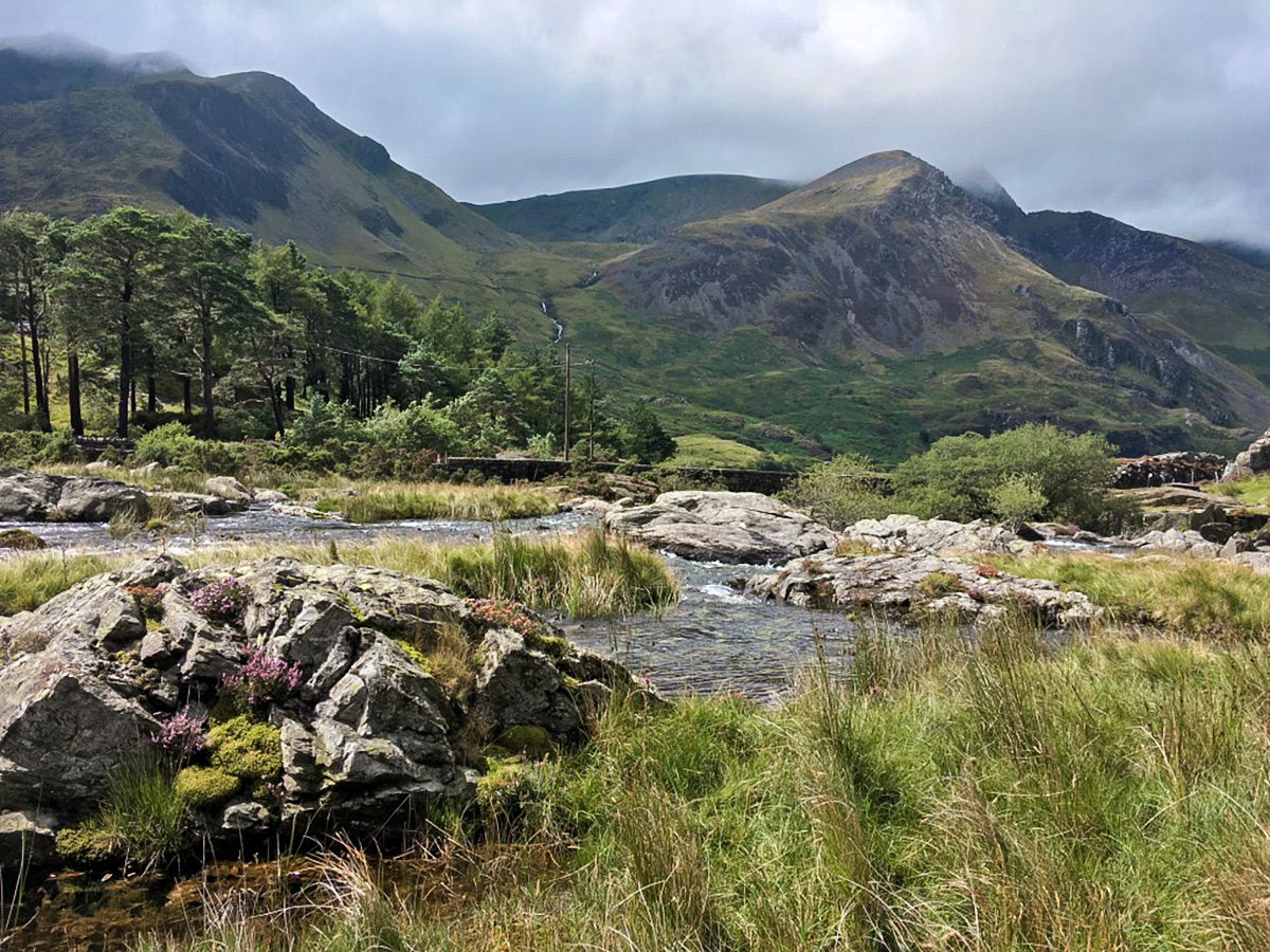 View of Llyn Ogwen walk in Snowdonia from the east
