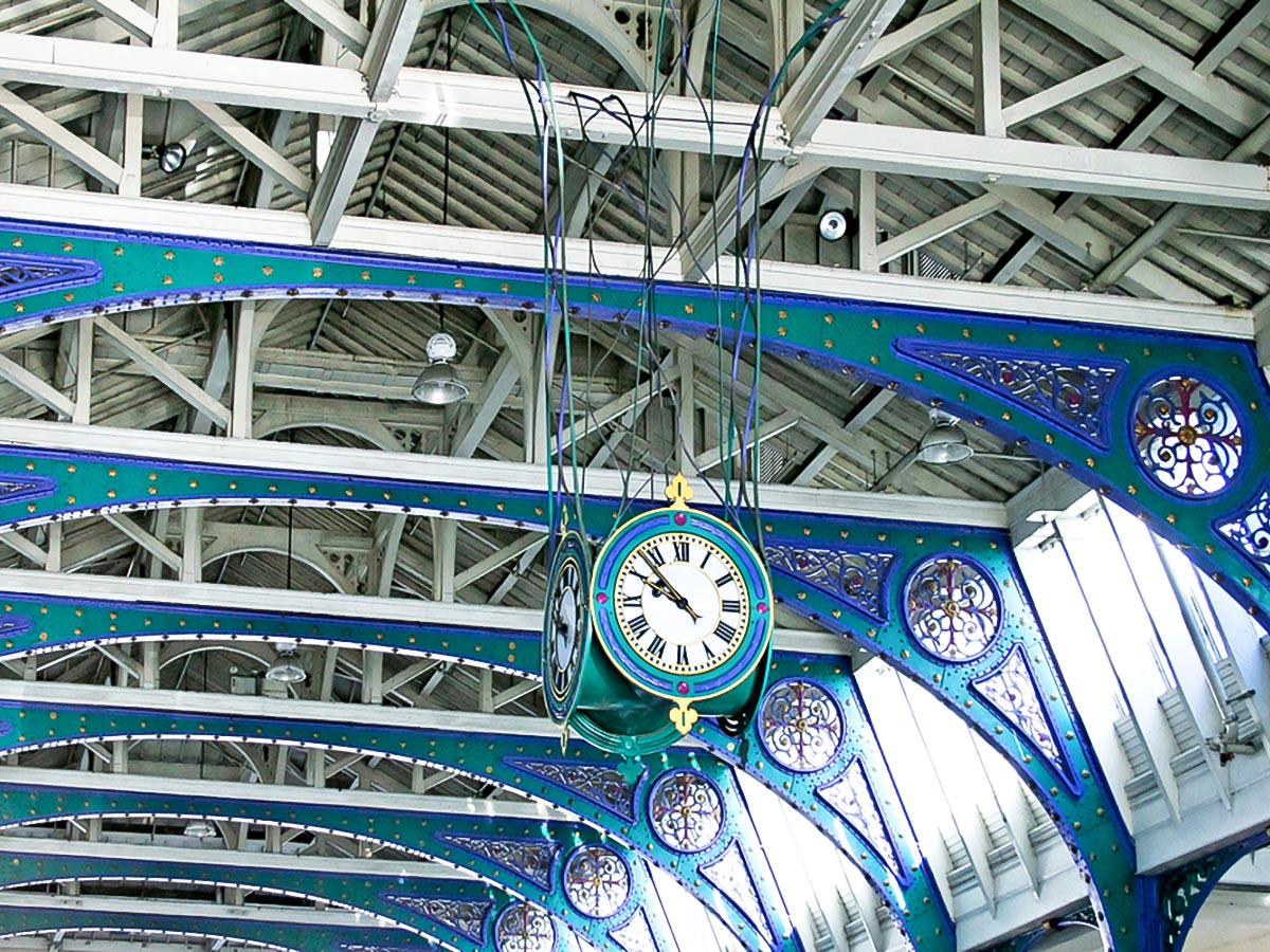 Old Smithfield Market Public Clock on King’s Cross to the City of London walking tour in London, England