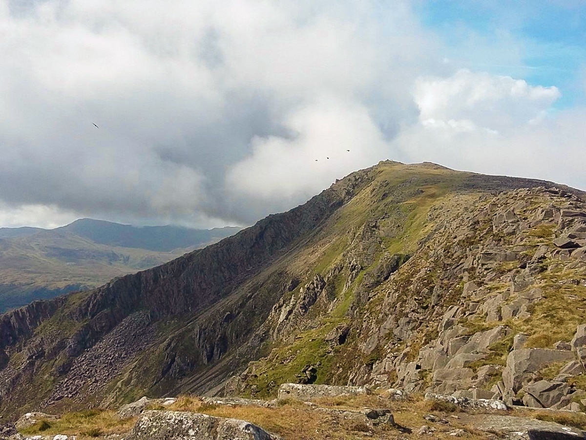 Moel Siabod hike in Snowdonia has views of daear Ddu ridge