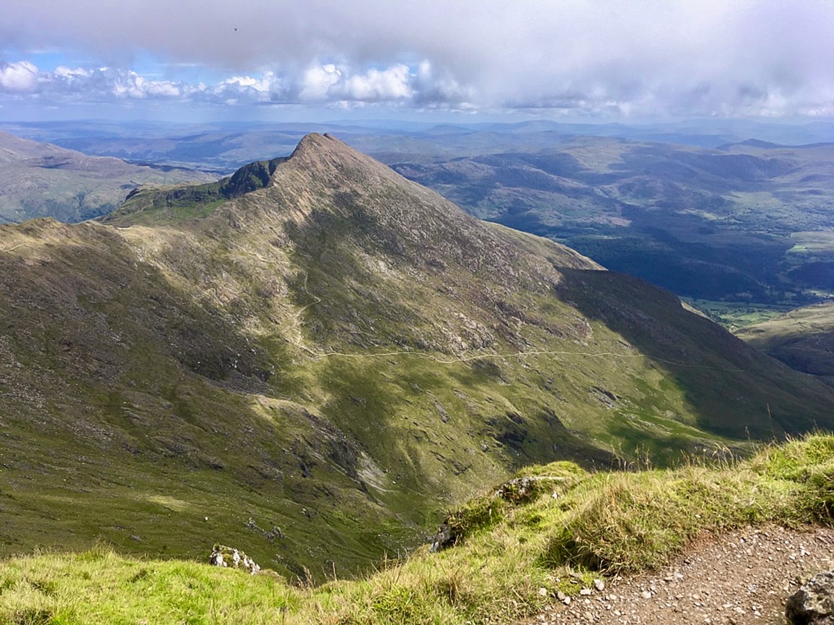 Lliwedd as seen from Nant Gwynant on Snowdon Horseshoe hike in Wales