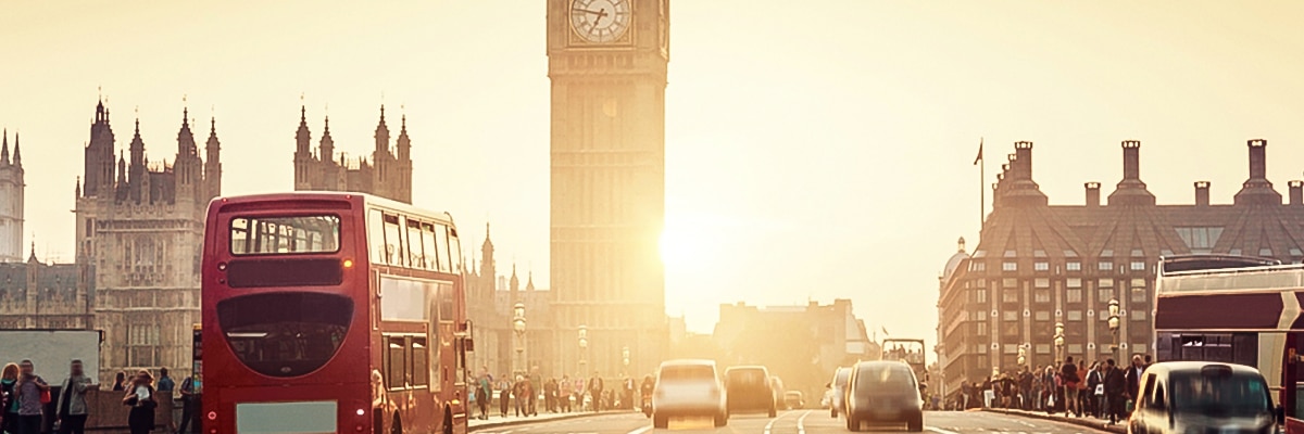 Westminster Bridge and Big Ben walk in London, England, UK