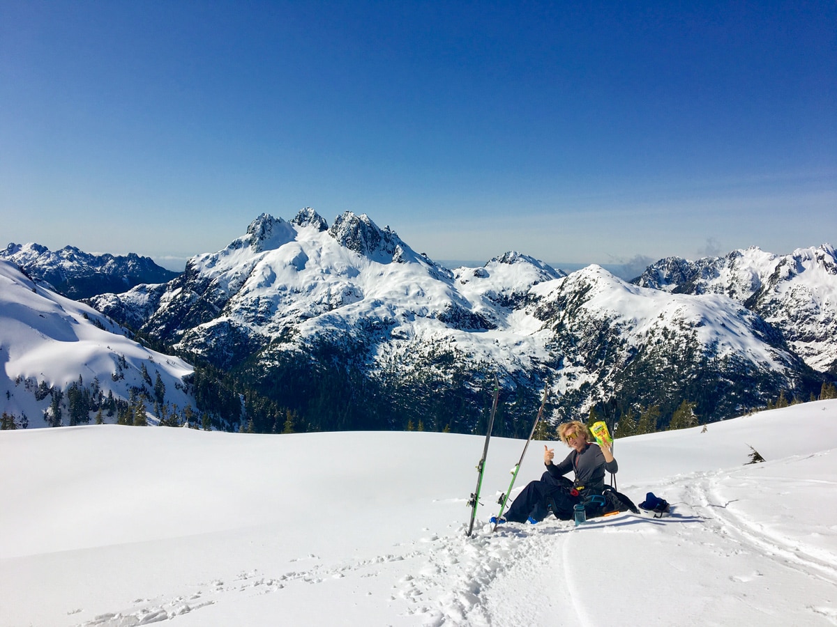 Ski touring from the 5040 Hut on Vancouver Island