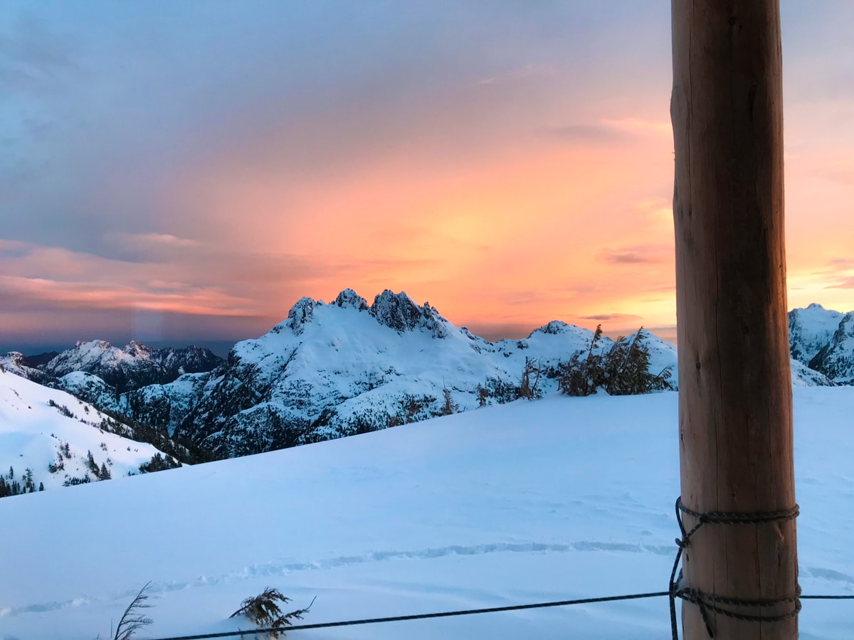 Sunset from the 5040 Hut on Vancouver Island