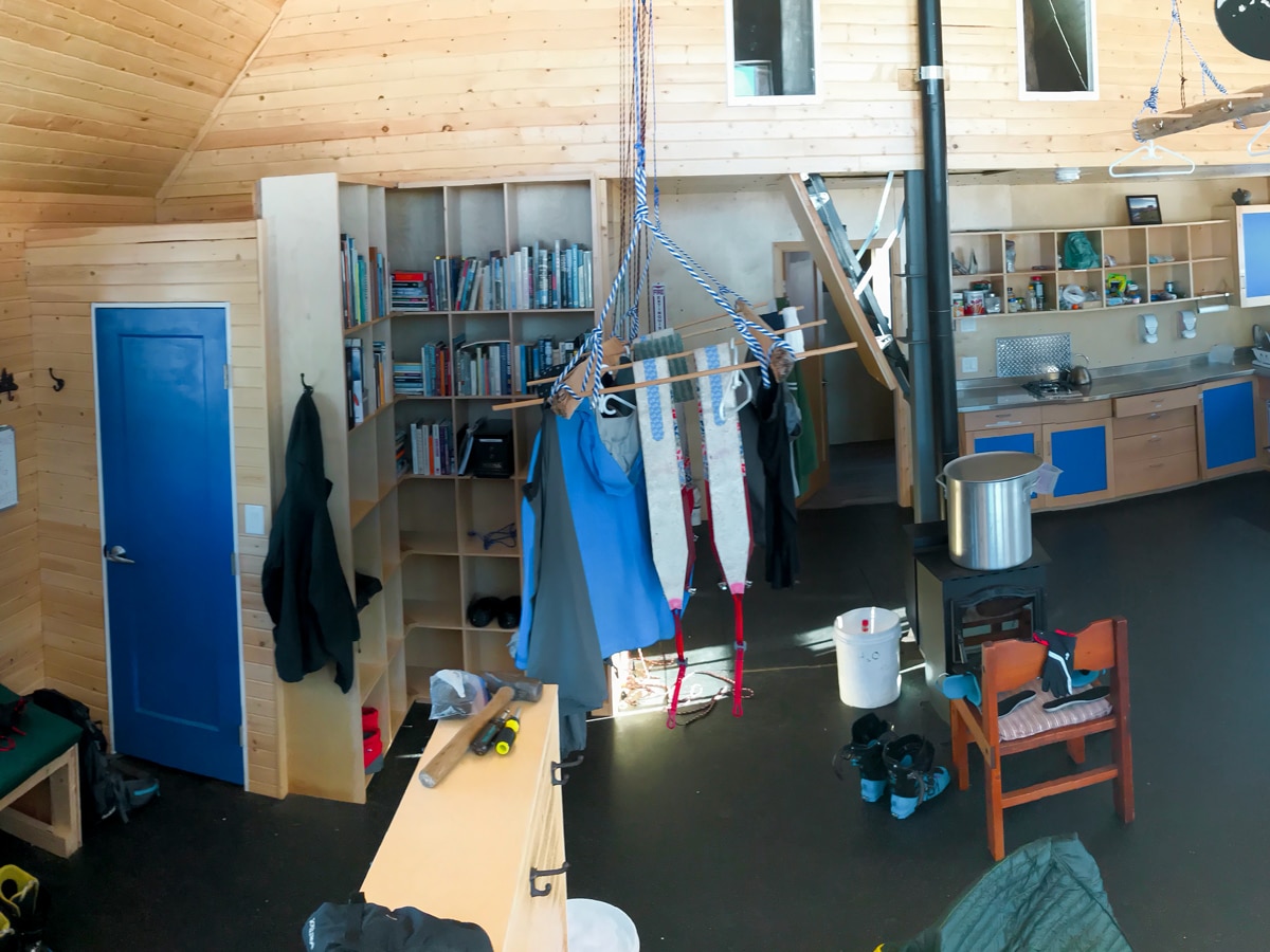 Inside the new ACC 5040 Hut on Vancouver Island