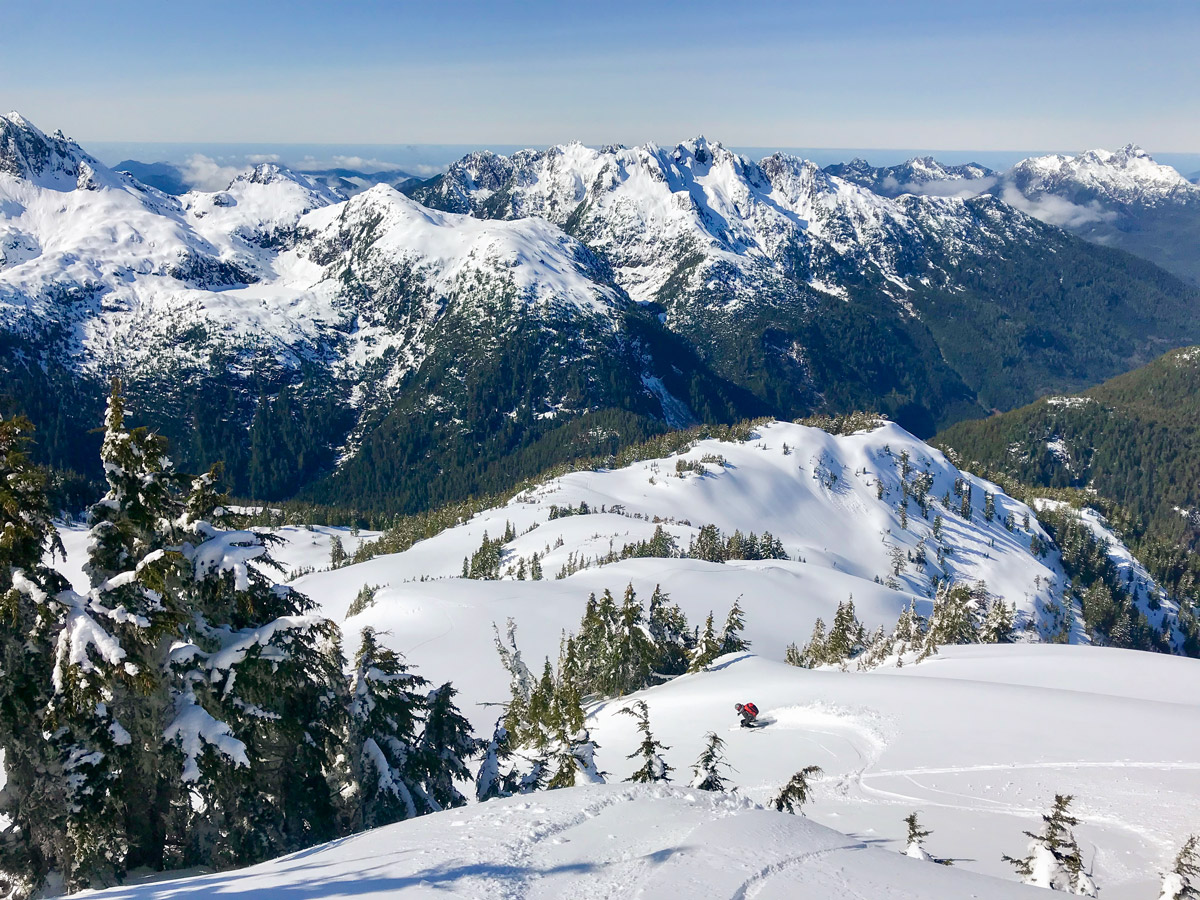 Great snow from skiing near ACC Hut on 5040 on Vancouver Island