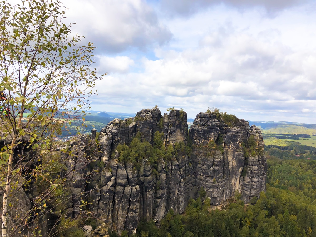 View from Schrammsteine on Malerweg hike, Germany
