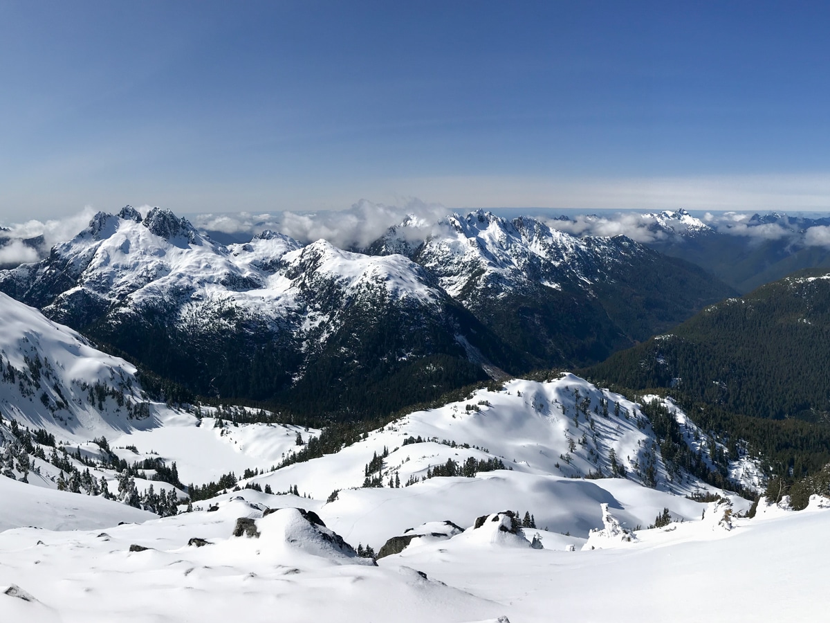 Great views from skiing a trip to ACC Hut on 5040 on Vancouver Island