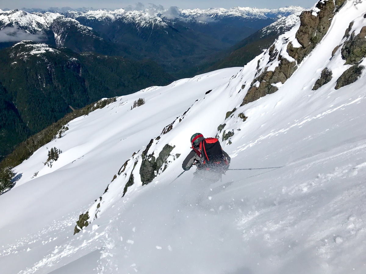 Amazing views from ACC Hut on 5040 on Vancouver Island on a skiing trip