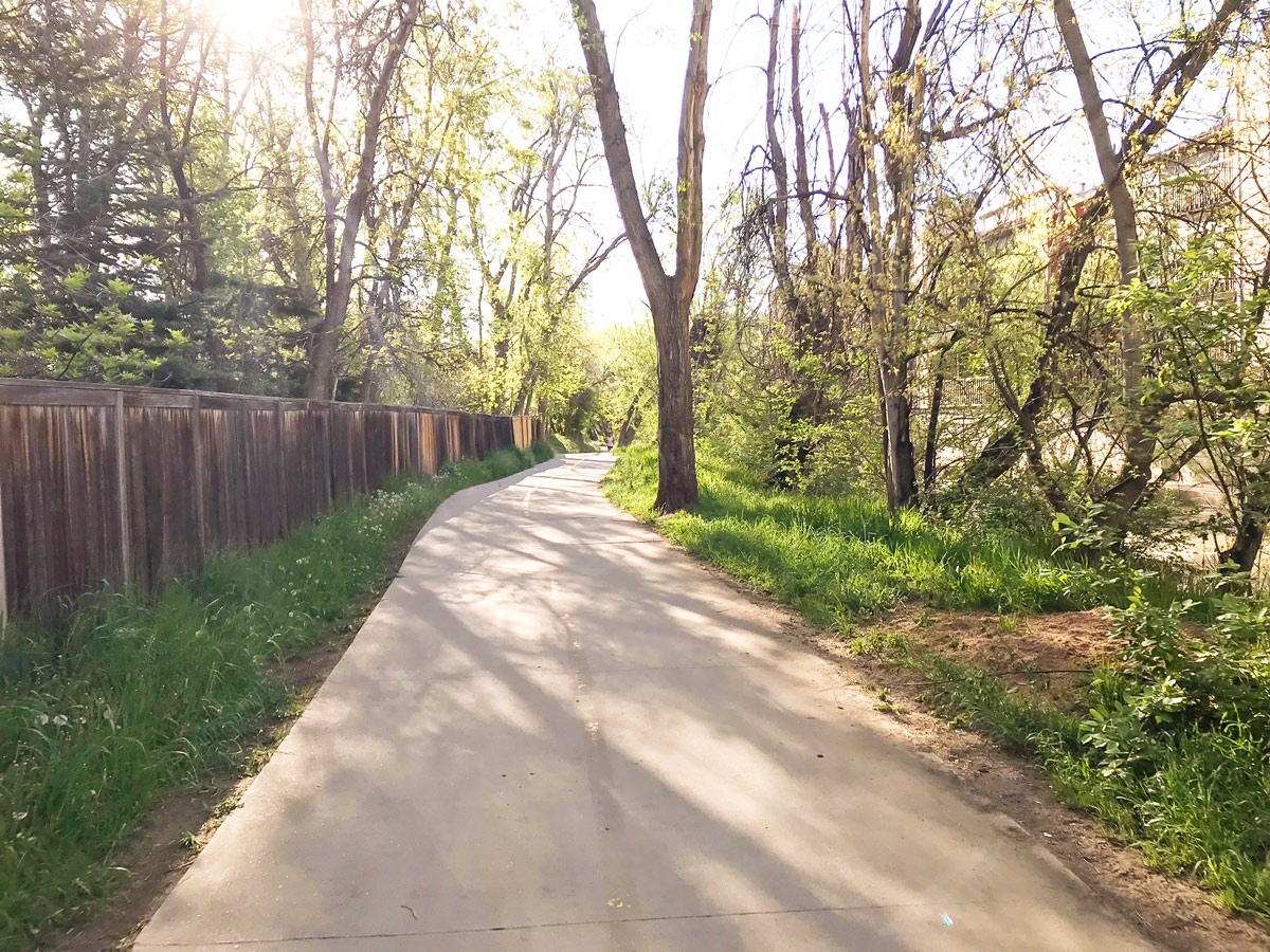 Boulder Creek Trail road biking route in Boulder has beautiful views