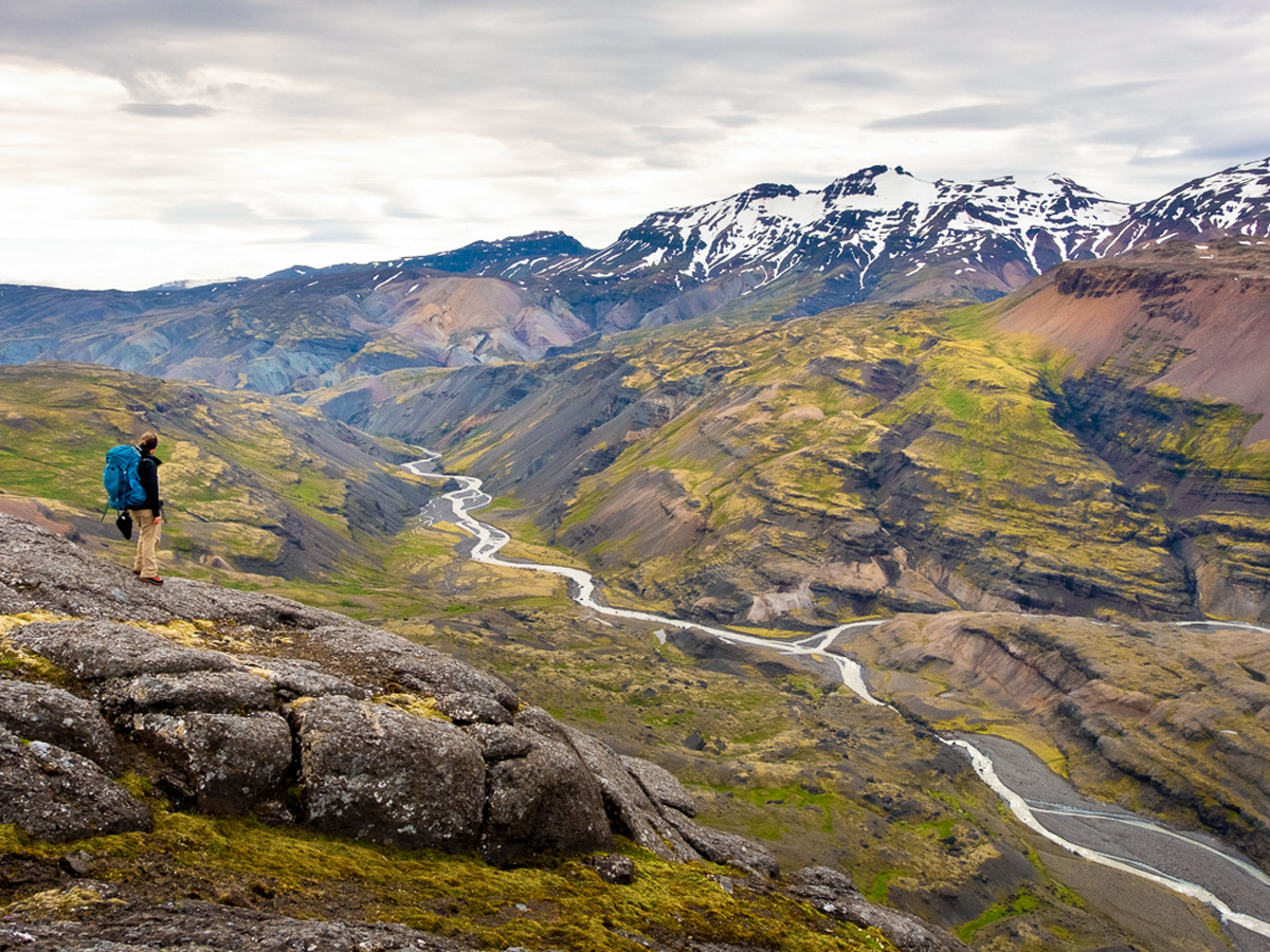 Lisa Germany on a trek in East Iceland