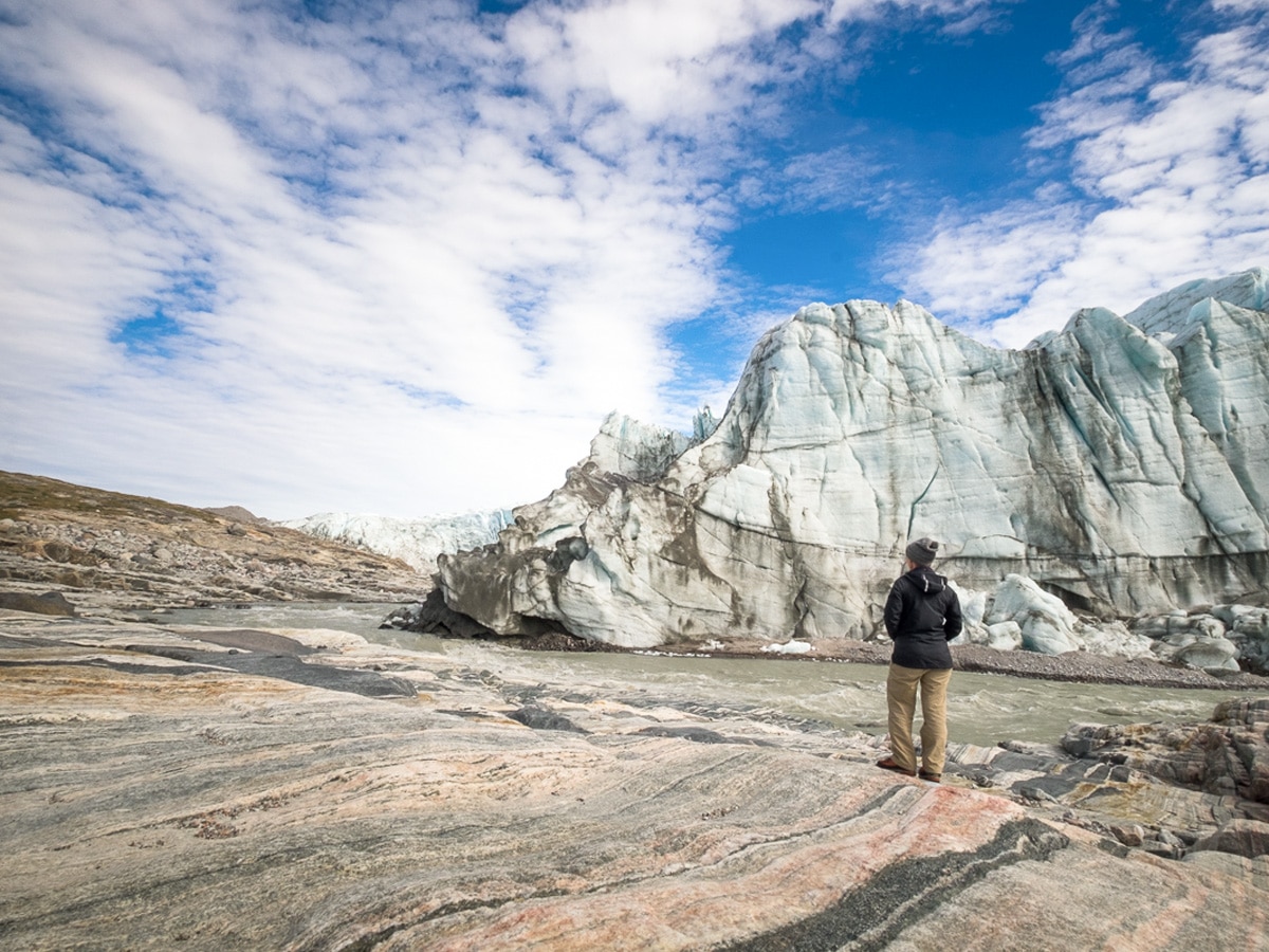 Lisa Germany  near Russell Glacier in West Greenland