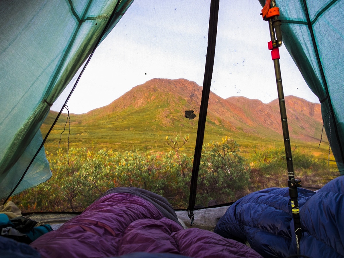 Tent view from Lisa Germany's trek in West Greenland