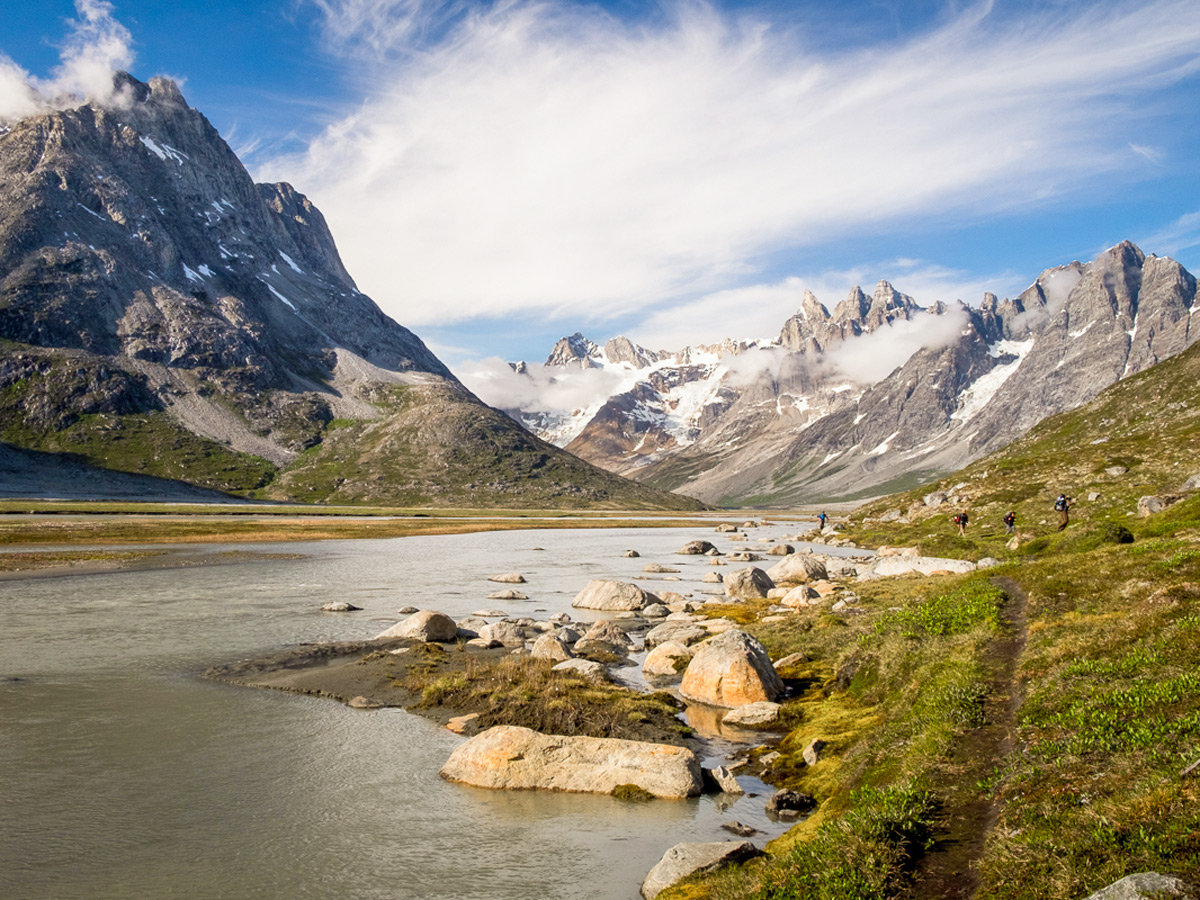 Lisa Germany on a trek in East Greenland