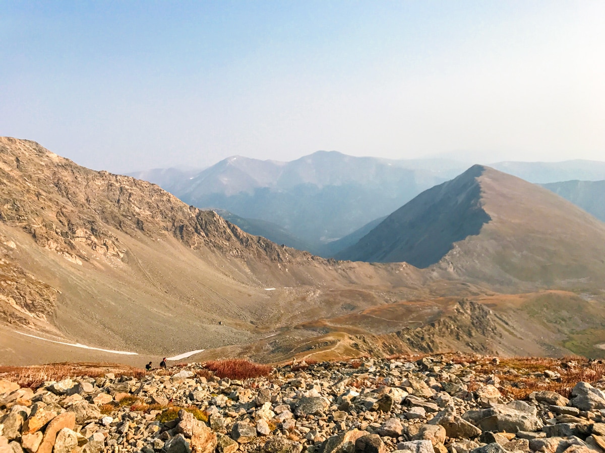 Expansive views on Grays Peak and Torreys Peak hike near Denver, Colorado