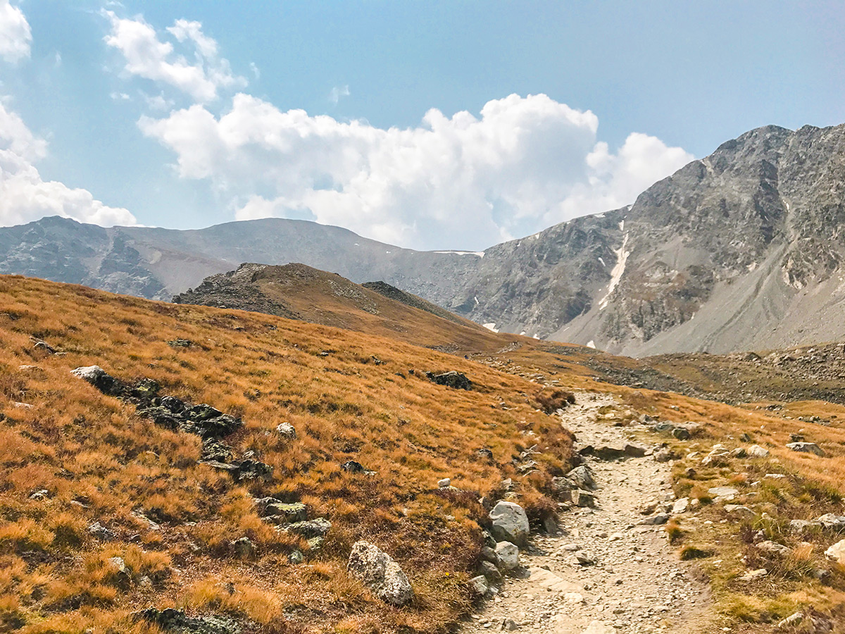 Easy trail on Grays Peak and Torreys Peak hike near Denver, Colorado