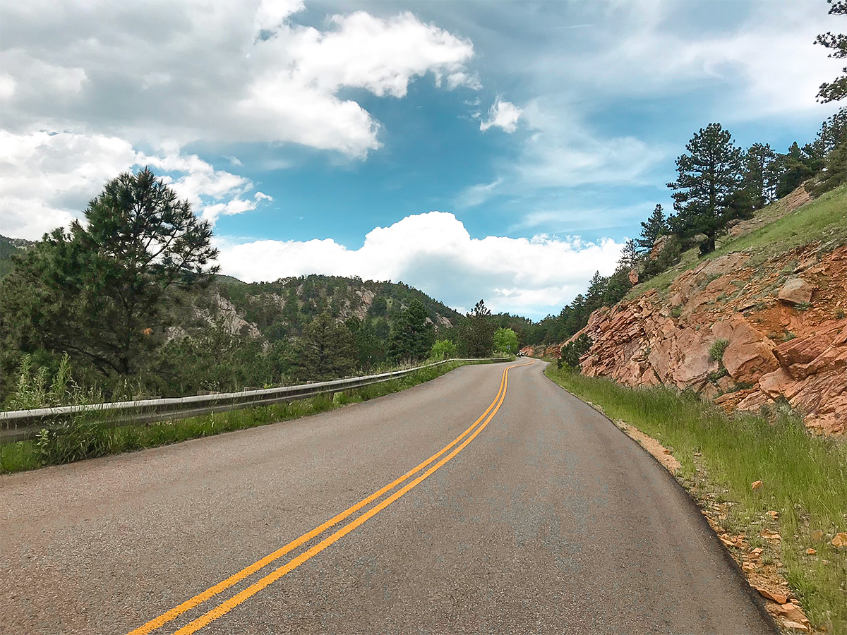 Trail of Lee Hill road biking route in Boulder, Colorado